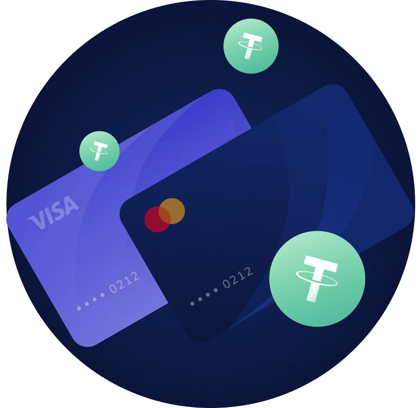 Tether kaufen mit Kreditkarte von VISA, Mastercard und Maestro